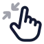 Minimize icon with twotone rounded style