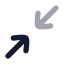 Minimize icon with bulk rounded style