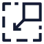 Minimizescreen icon with stroke sharp style