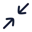 Minimize icon with stroke rounded style