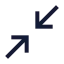 Minimize icon with stroke sharp style