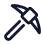 Mining icon with stroke rounded style
