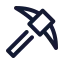 Mining icon with stroke standard style