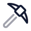 Mining icon with twotone rounded style