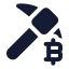 Mining icon with solid rounded style