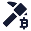 Mining icon with solid sharp style