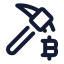 Mining icon with stroke rounded style
