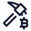 Mining icon with stroke sharp style