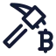 Mining icon with stroke standard style