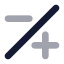 Minusplus icon with bulk rounded style