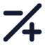 Minusplus icon with solid rounded style