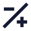 Minusplus icon with solid sharp style
