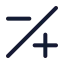 Minusplus icon with stroke rounded style