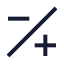 Minusplus icon with stroke sharp style