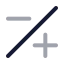 Minusplus icon with twotone rounded style