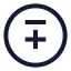 Minuspluscircle icon with stroke sharp style