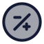 Minuspluscircle icon with duotone rounded style