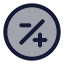 Minuspluscircle icon with duotone standard style