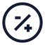 Minuspluscircle icon with stroke sharp style