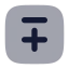 Minusplussquare icon with bulk rounded style