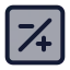 Minusplussquare icon with duotone standard style
