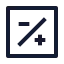 Minusplussquare icon with stroke sharp style