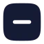 Minussignsquare icon with solid rounded style