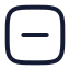 Minussignsquare icon with stroke rounded style