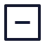 Minussignsquare icon with stroke sharp style