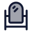 Mirror icon with duotone standard style