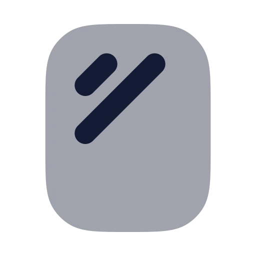 Mirror Rectangular Icon in Bulk Rounded style
