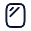 Mirrorrectangular icon with stroke rounded style