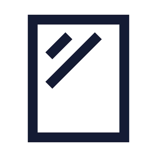 Mirror Rectangular Icon in Stroke Sharp style