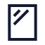 Mirrorrectangular icon with stroke sharp style