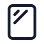 Mirrorrectangular icon with stroke standard style