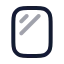 Mirrorrectangular icon with twotone rounded style