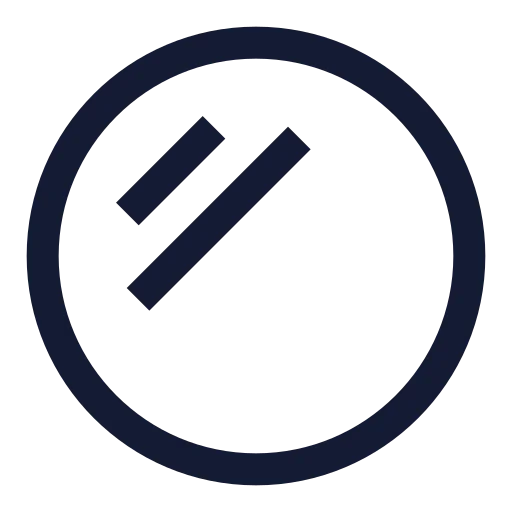 Mirror Round Icon in Stroke Sharp style