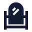 Mirror icon with solid sharp style