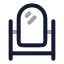 Mirror icon with twotone rounded style