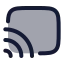 Mirroringscreen icon with duotone rounded style