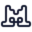 Mistral icon with stroke rounded style