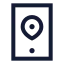 Mobilenavigator icon with stroke sharp style