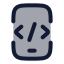 Mobileprogramming icon with duotone rounded style