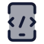 Mobileprogramming icon with duotone standard style