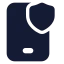 Mobileprotection icon with solid standard style
