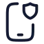 Mobileprotection icon with stroke rounded style