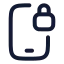 Mobilesecurity icon with stroke rounded style
