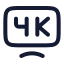 Moderntvk icon with stroke rounded style