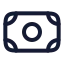 Money icon with stroke rounded style