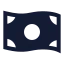 Money icon with solid sharp style